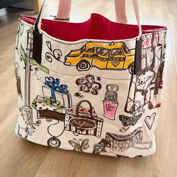 NWT $100 Brighton It’s Every Girl’s‎ B.F.T. ( Best Friend Tote) Large Canvas Bag